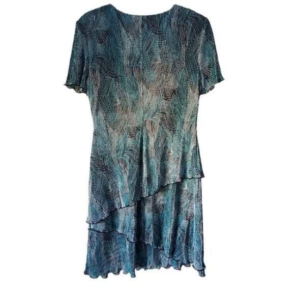 Connected Apparel Tiered V-Neck Dress 8 - Picture 3 of 8